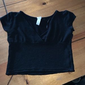 A black v neck top